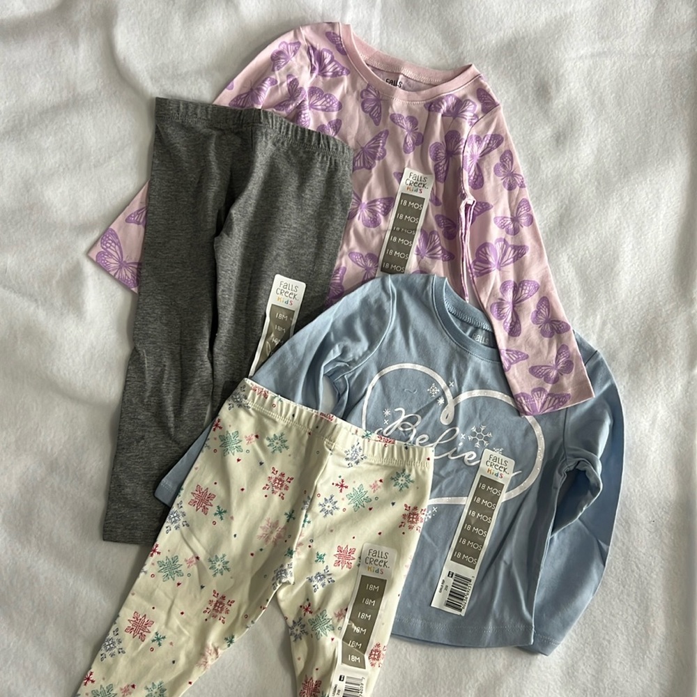 Falls Creek 18m 4pk | 2 Long Sleeve Shirts | 2 Leggings | Winter Essentials